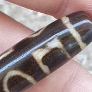 Nepalese tibetan himalayan 4 eyes agate stone dzi bead amulet at12