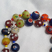 Vintage beads collection venetian style skunk, glass beaded necklace.