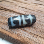 Stb-2 himalayan indo tibetan rusted double side zigzag pattern agate bead