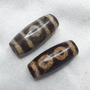 Lot 2 eye bead tibetan dzi bead old amulet agate tibet gzi pendant shd-1