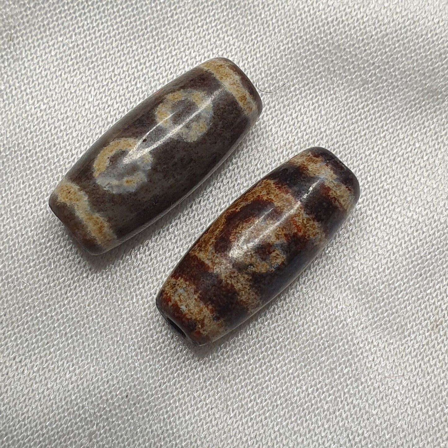Lot 2 eye bead tibetan dzi bead old amulet agate tibet gzi pendant shd-1