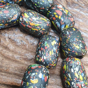 Vintage Venetian African Style Glass Beads Strand (15x20mm)