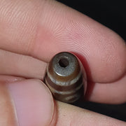 Round totem heaven 6 eyes tibetan old agate dzi bead amulet pendant