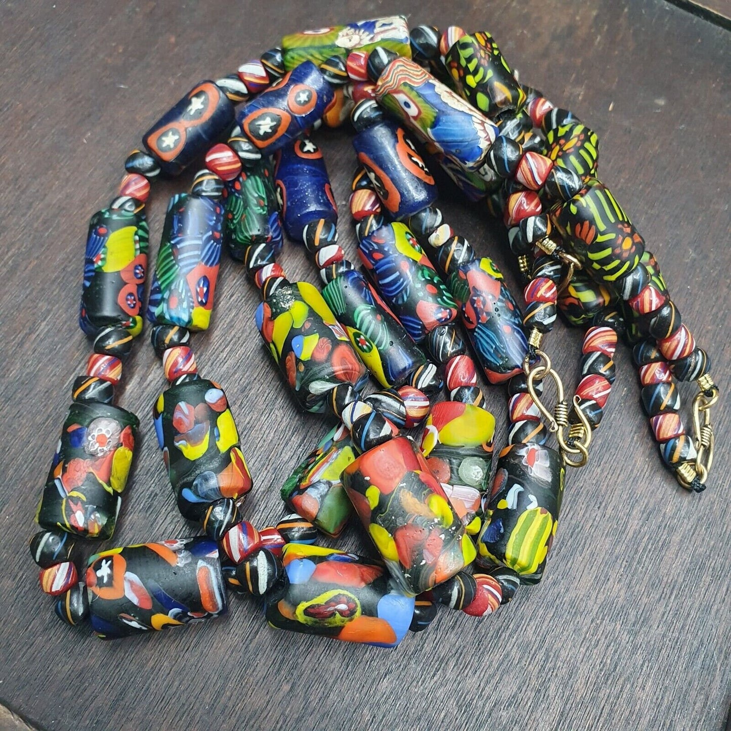 Vintage murano style trade beads necklace