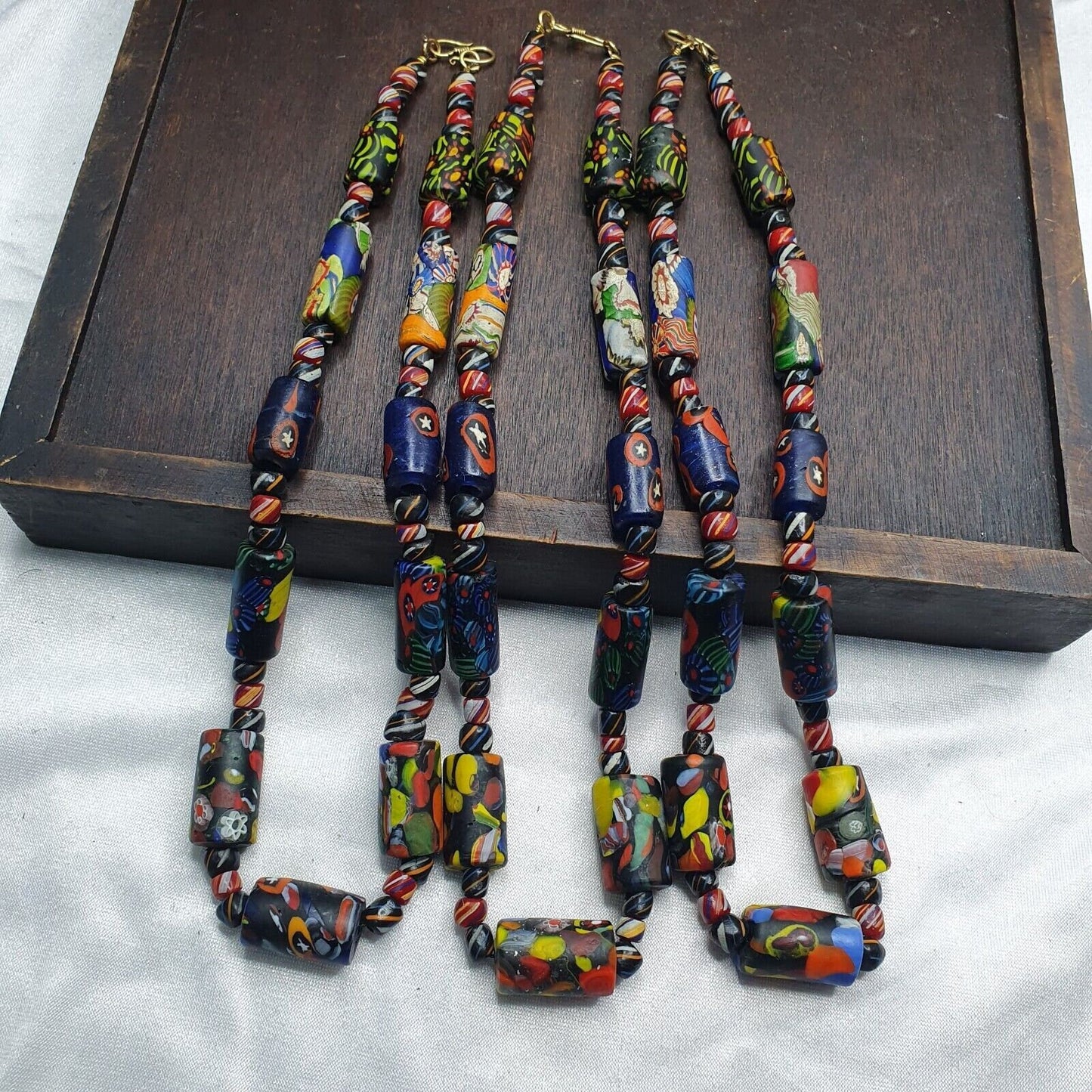 Vintage murano style trade beads necklace