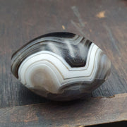 Rare antique natural gray agate stone bead from india #gry-2