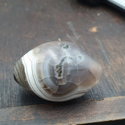 Rare antique natural gray agate stone bead from india #gry-2
