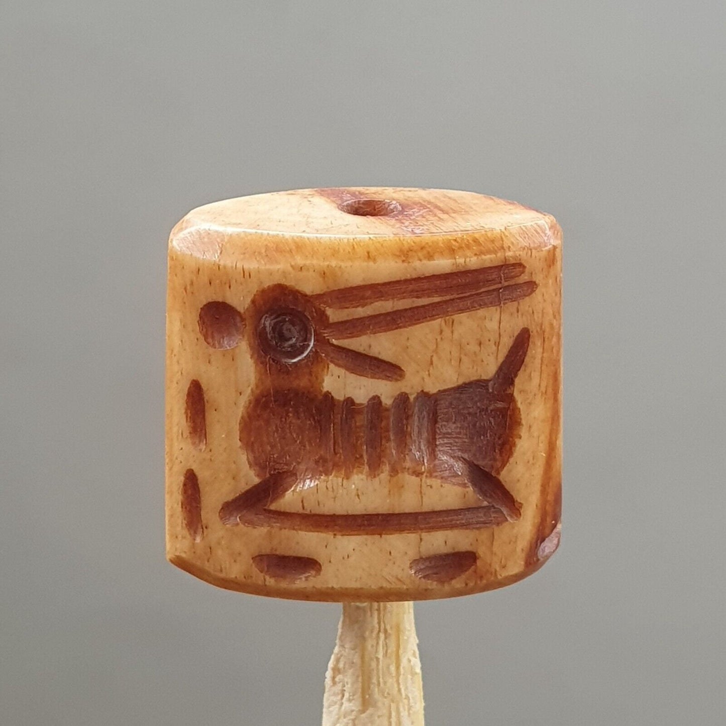Antique vintage seal bead "mysterious animal intaglio stamp bne-2