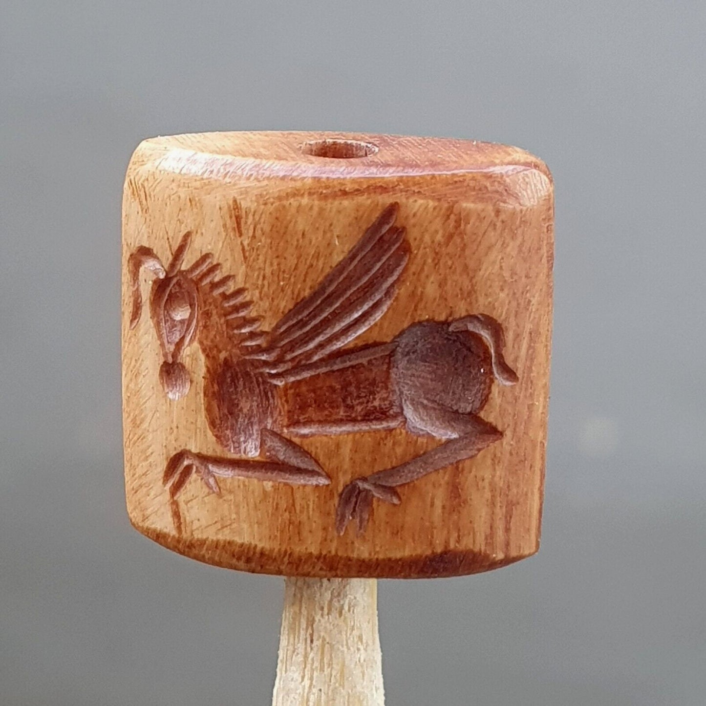 Antique vintage seal bead "mysterious animals intaglio stamp carving bne-5