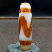 Soft skin tibetan bead old agate tiger teeth dzi pure amulet tibet eyes