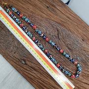 Venetian venetian inspired multicolor skunk beads necklace