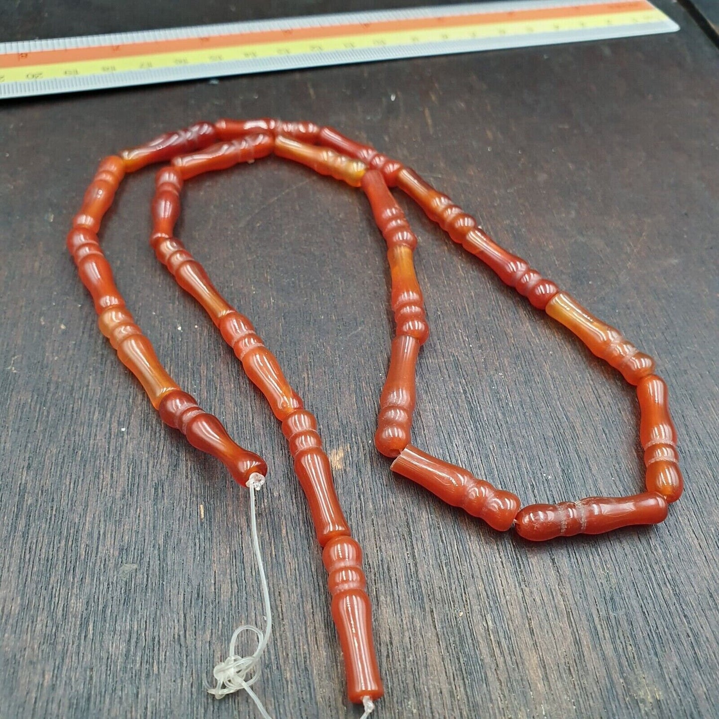 Carnelian african mali antique agate beads beaded strand Necklace
