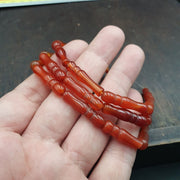 Carnelian african mali antique agate beads beaded strand Necklace
