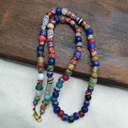 Vintage african and venetian style beads necklace #mx-5