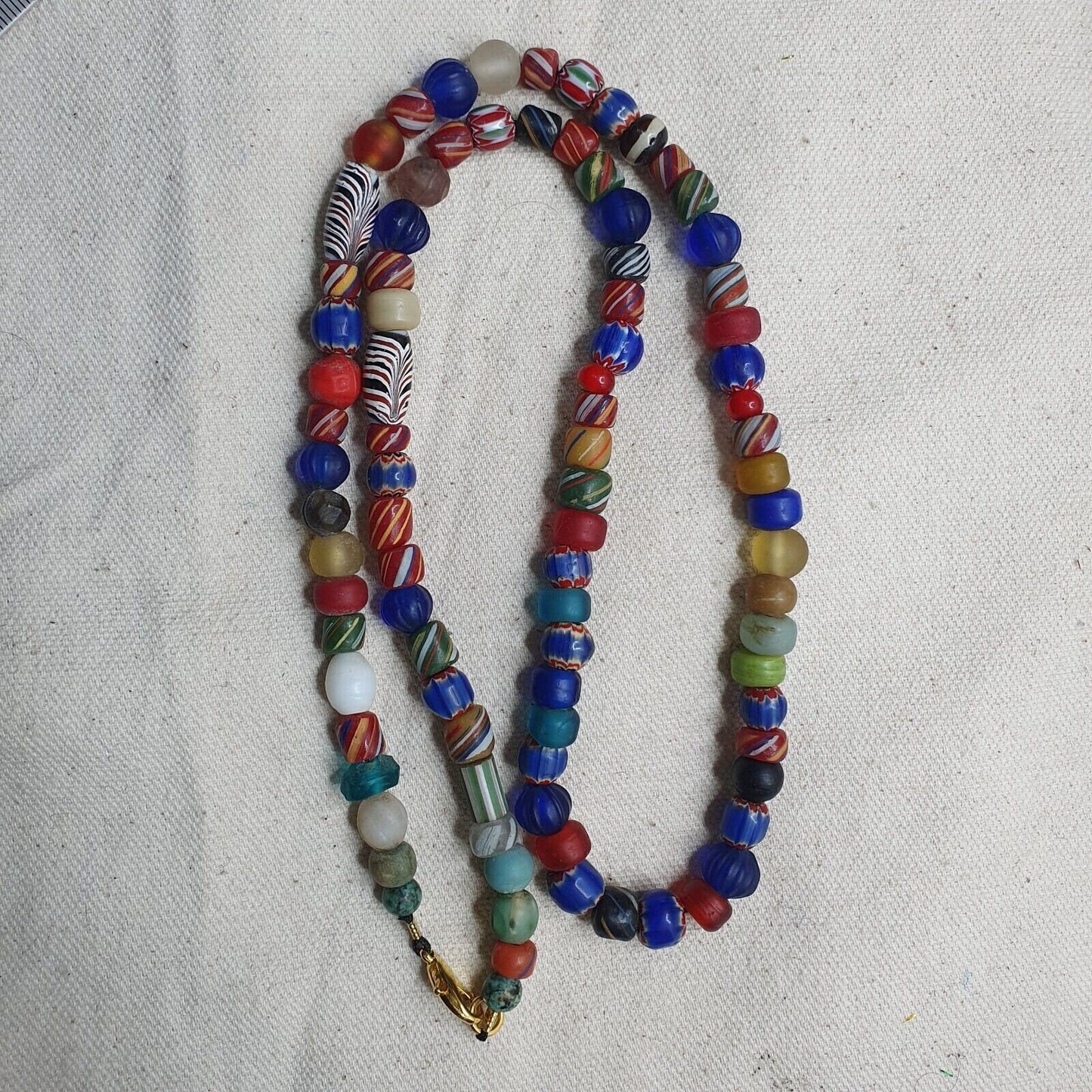 Vintage african and venetian style beads necklace #mx-5