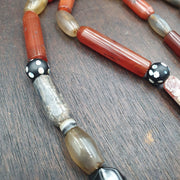 Indo Tibetan Yemeni, Antique Carnelian Strand, Tribal Trade Beads | Handmade Agate | Ancient Collectible