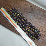 Vintage Murano Style Glass Beads: Venetian African Floral Strand (15-16mm)