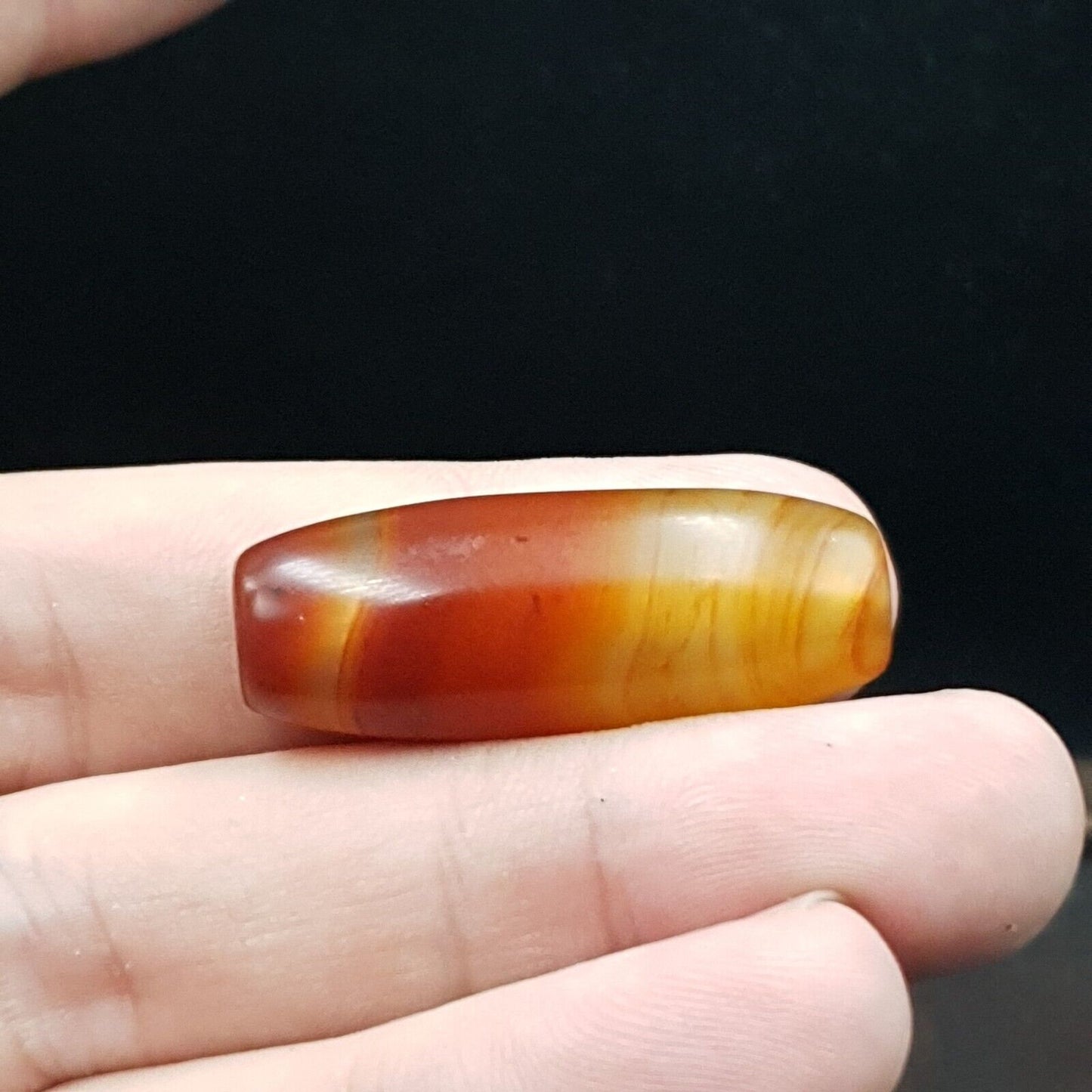 Antique old yemeni red agate middle eastern african agate bead afrd-2
