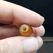 Antique Old Yemeni, Middle Eastern Agate Bead - Natural Red Haqeeq Amulet | Rare Pattern, 12-14mm