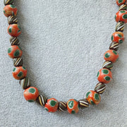 Vintage gabri eyes glass beads strand necklace.