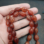Rare old antique indo tibetan carnelian agate beads melon shape beads necklace