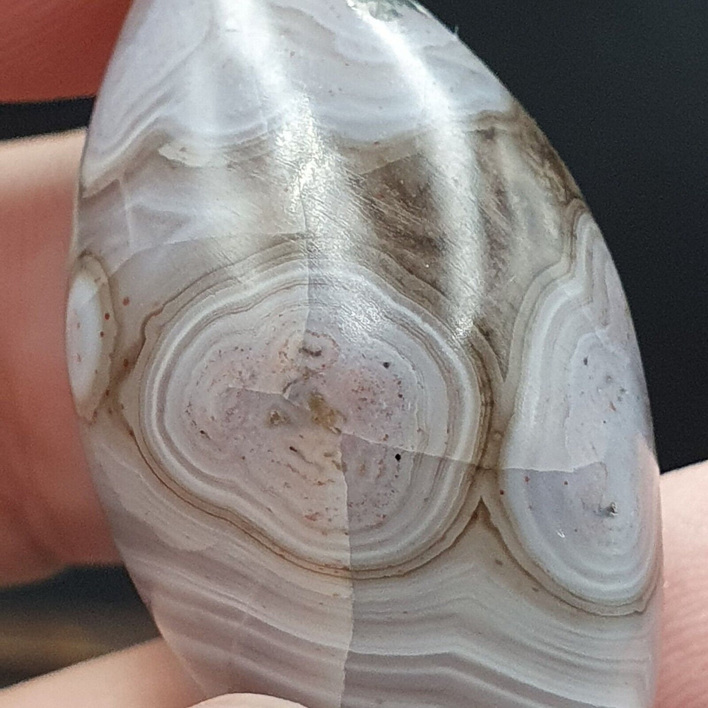 Rare antique natural gray agate stone bead from himalayas #gry-1