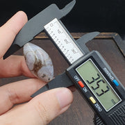 Rare antique natural gray agate stone bead from himalayas #gry-1