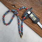 Venetian venetian inspired multicolor skunk beads necklace