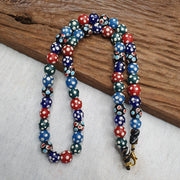 Venetian venetian inspired multicolor skunk beads necklace