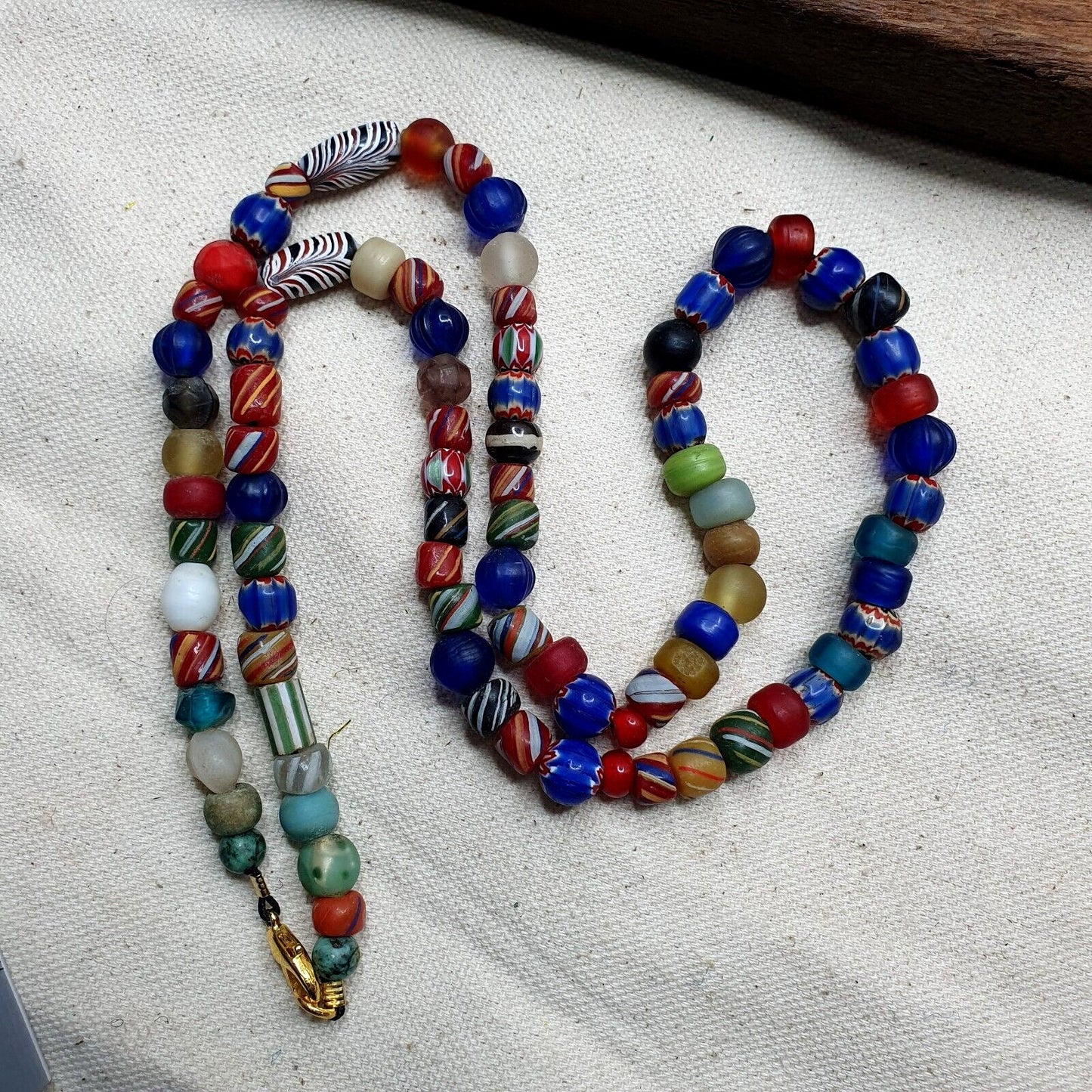 Vintage african and venetian style beads necklace #mx-5