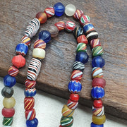 Vintage african and venetian style beads necklace #mx-5