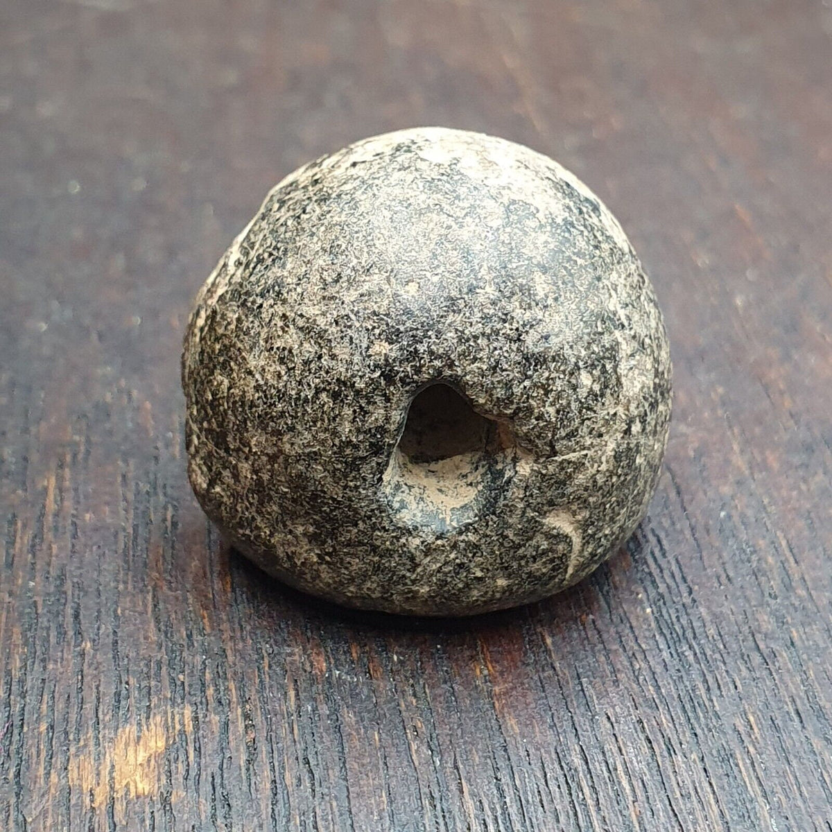 Antique ancient roman period stone steal stamp bead broken