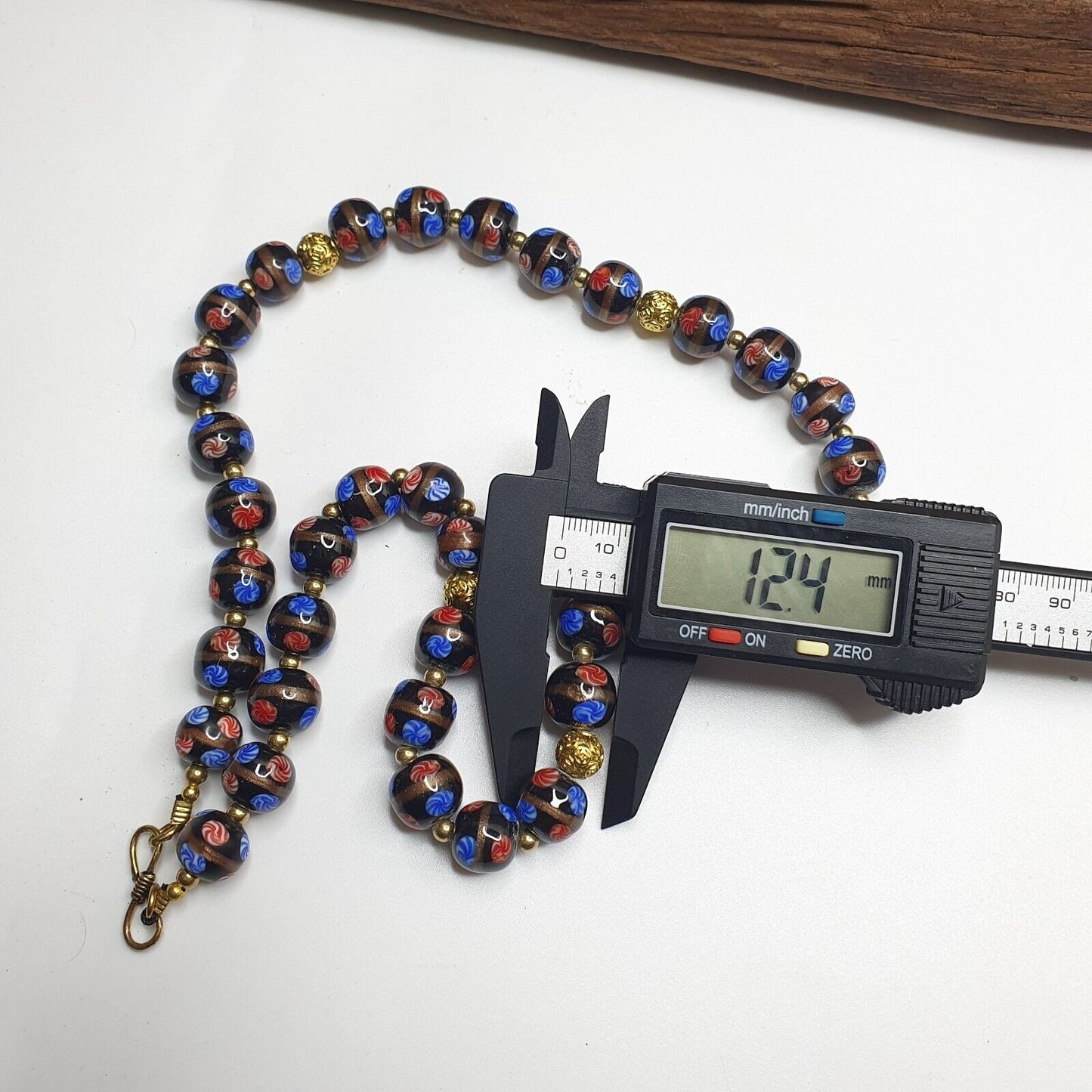 Vintage Millefiori Murano Style Glass Bead Necklace