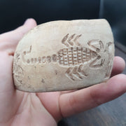 Naga conch shell bracelet, engraved scorpion animals figurine arm band
