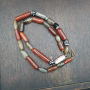 Indo Tibetan Yemeni, Antique Carnelian Strand, Tribal Trade Beads | Handmade Agate | Ancient Collectible