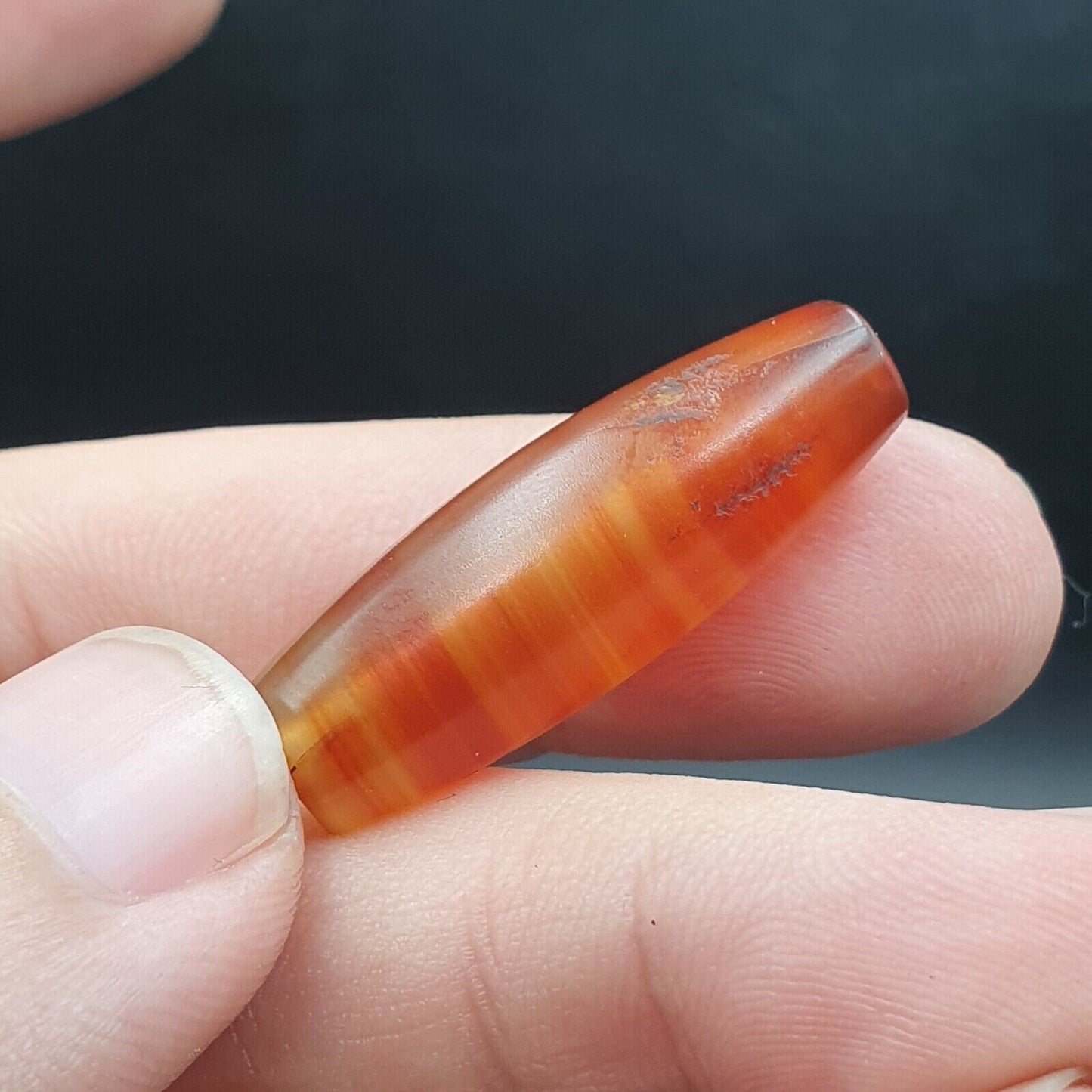 Antique old african red agate traded agate bead afrd-5