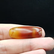 Antique Old Yemeni, Middle Eastern Agate Bead - Natural Red Haqeeq Amulet | Rare Pattern, 12-14mm