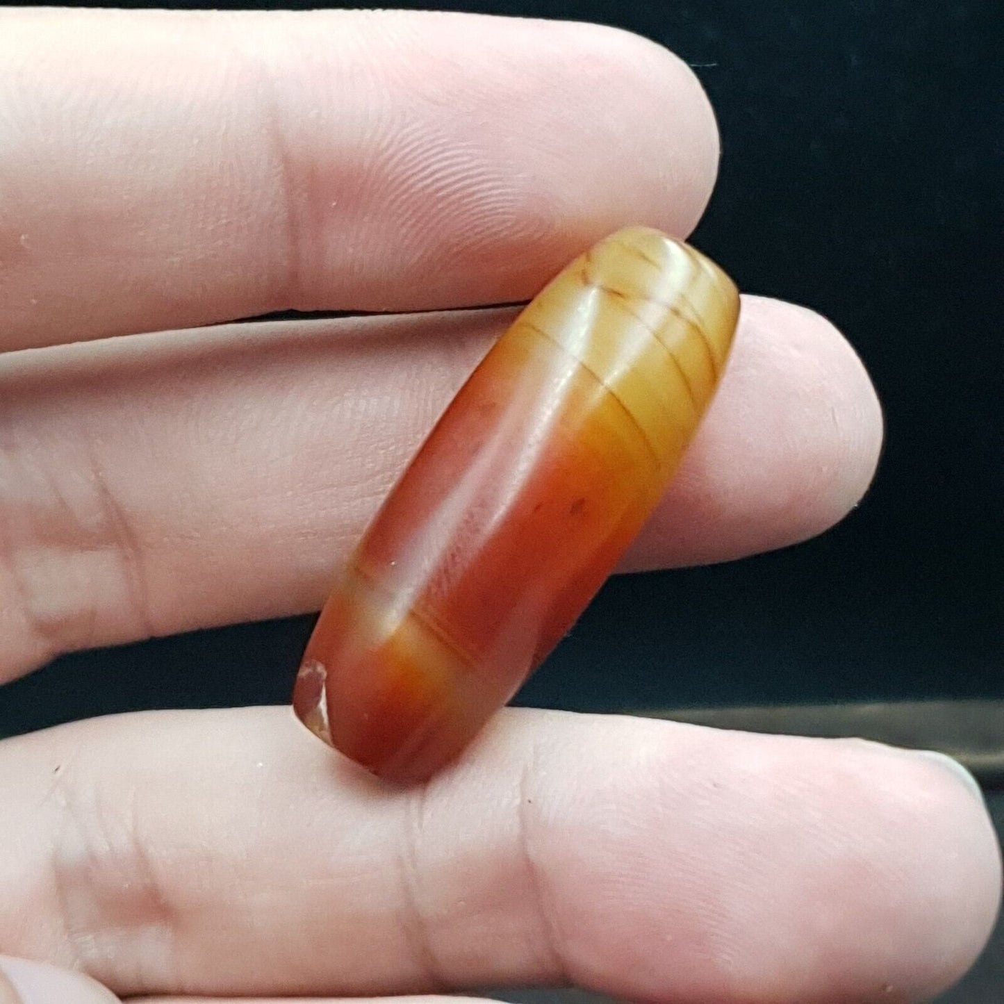 Antique old yemeni red agate middle eastern african agate bead afrd-2