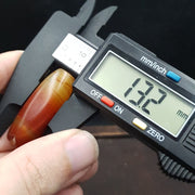 Antique Old Yemeni, Middle Eastern Agate Bead - Natural Red Haqeeq Amulet | Rare Pattern, 12-14mm