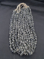 Venetian Inspired Beads, Vintage Skunk Inspired Thousand Eye Components, Handmade | Glass, Black | Mixed Sizes