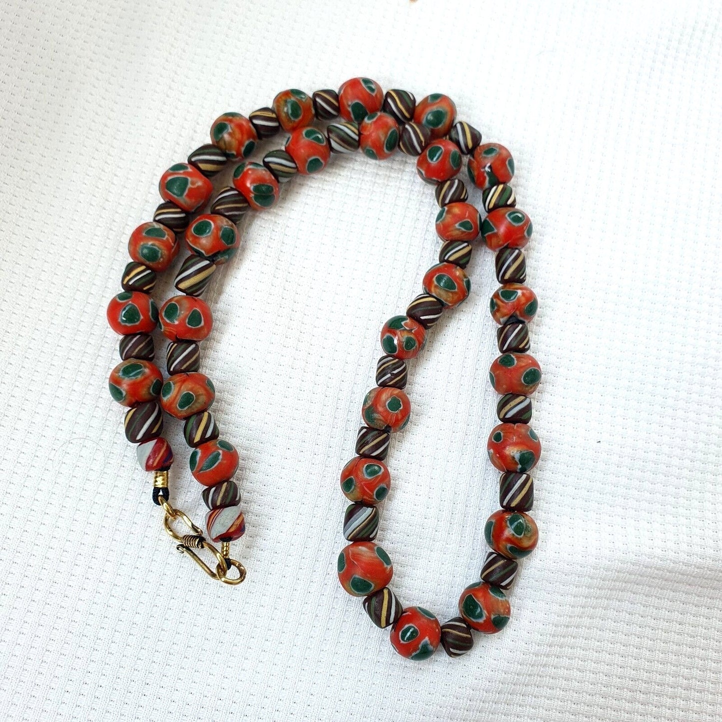 Vintage gabri eyes glass beads strand necklaceGift