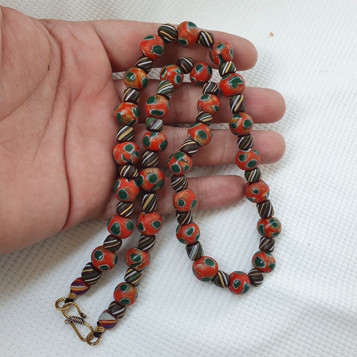 Vintage gabri eyes glass beads strand necklaceGift