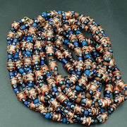 Vintage Millefiori Aventurine Glass Bead Necklace - 22 Inches