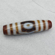 Vintage indo tibetan 3 eyes rare patterns dzi chung agate amulet bead 48.9mm