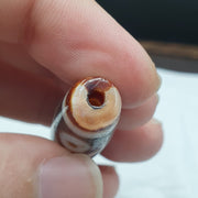 Vintage indo tibetan 3 eyes rare patterns dzi chung agate amulet bead 48.9mm