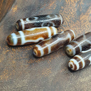 Lot 5 tibetan unique patterns eyes agate stone dzi bead amulet l5p