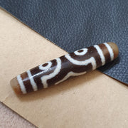 3 eyes bead tibetan dzi bead old amulet agate stone  apr-10