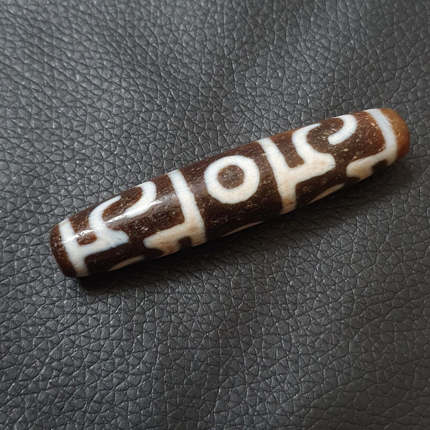 Tibetan nepalese dzi bead unique pattern old amulet agate bead pr-1