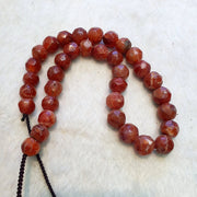 Vintage himalayan tibetan carnelian agate faceted cut beads necklaces #13