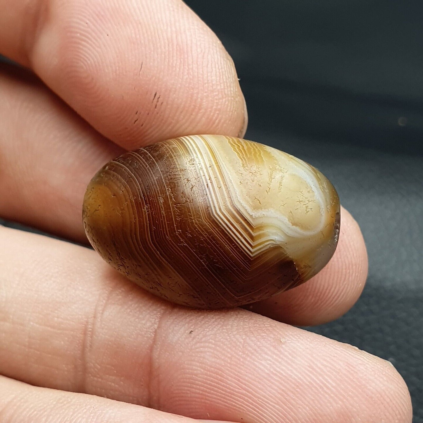 Ancient Suleimani Yellow Agate Bead: Rare Himalayan Amulet